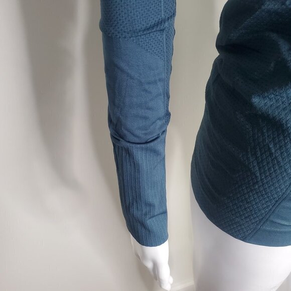 NWT Spiritual Gangster X Anique Long Sleeve Mixed Texture Top Teal XS/S - Picture 6 of 12